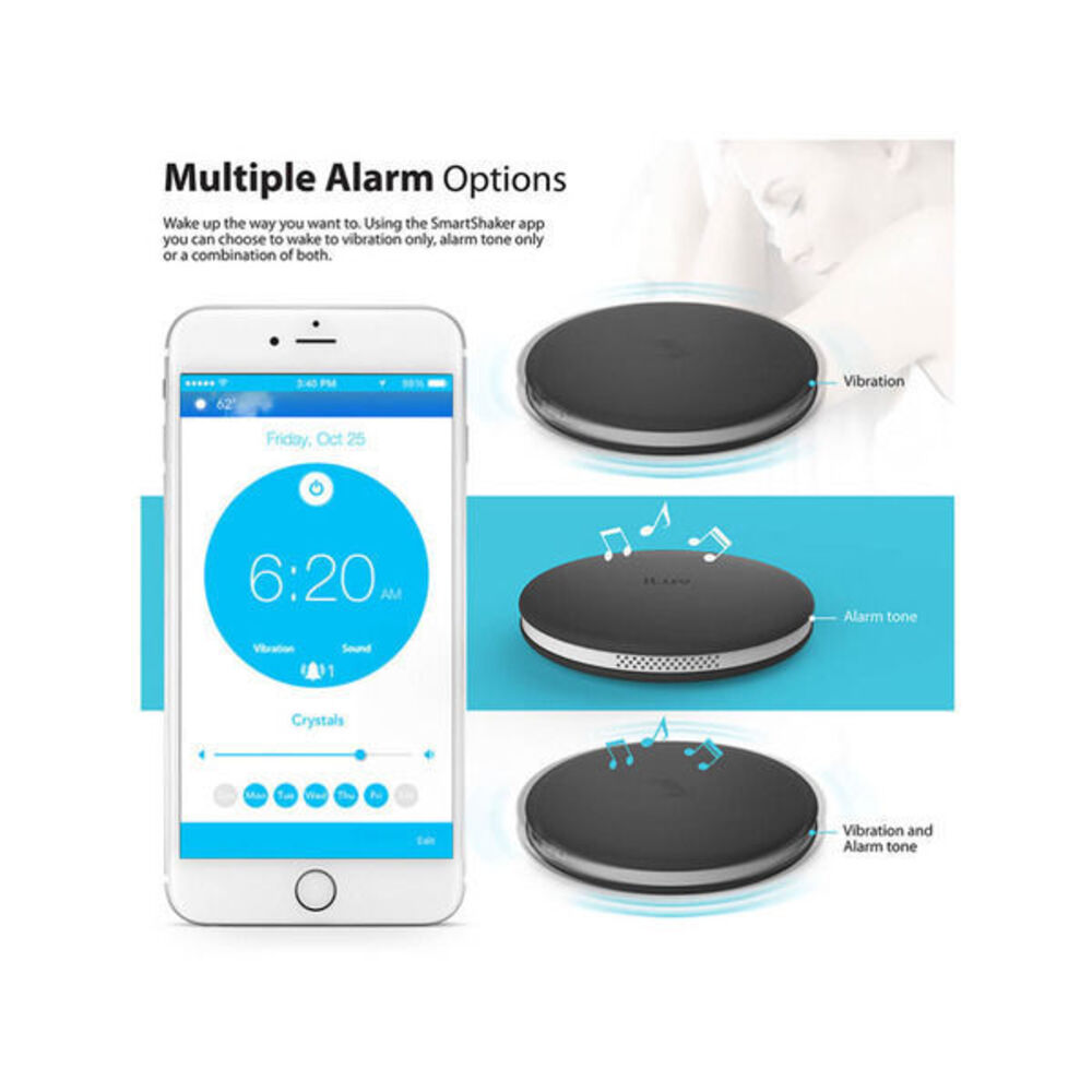 iLuv Bluetooth Vibrating Alarm Wake Up Quietly Couples Online KG Electronic