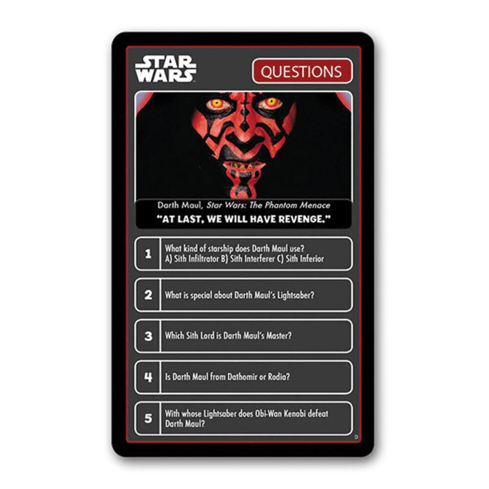 Top Trumps Star Wars Quiz/Trivia Game/Card 500 Questions 8y+ Family