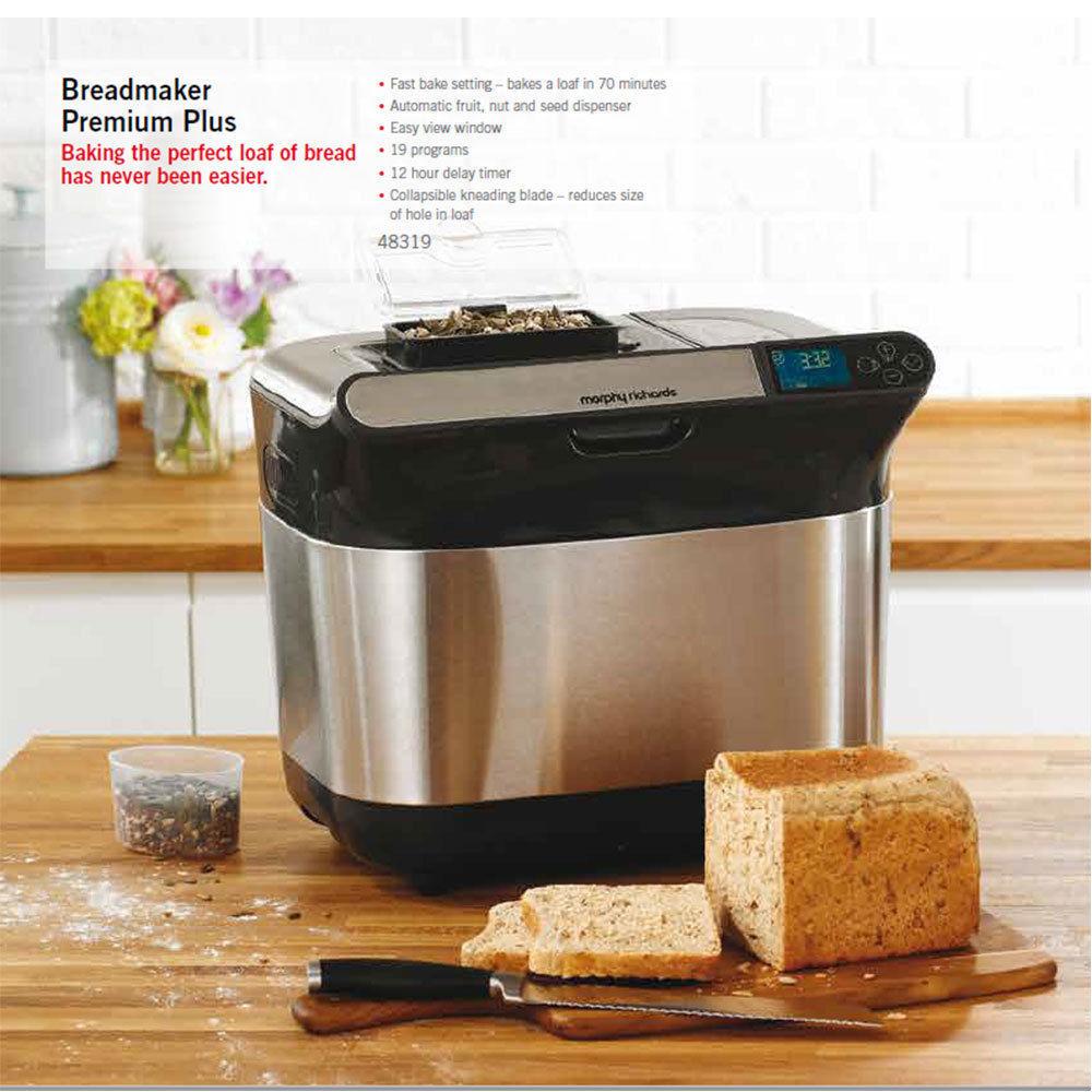 Morphy Richards 48319 BreadMaker Premium Plus/Pizza Dough Jam Mixer
