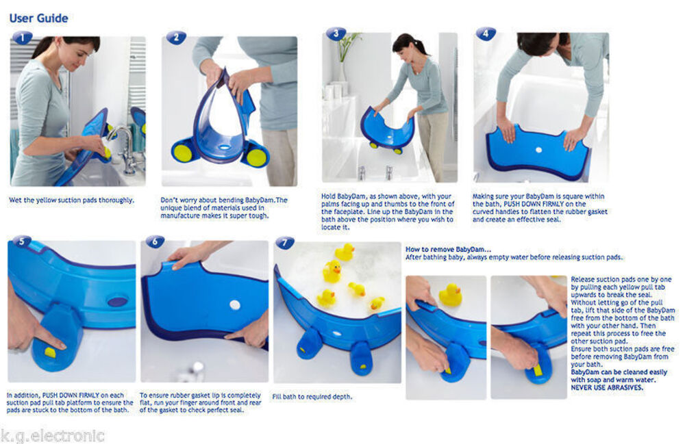 BabyDam Bath Barrier Baby Dam/Toddler/Kids Tub/Bathtub/Bathing Save