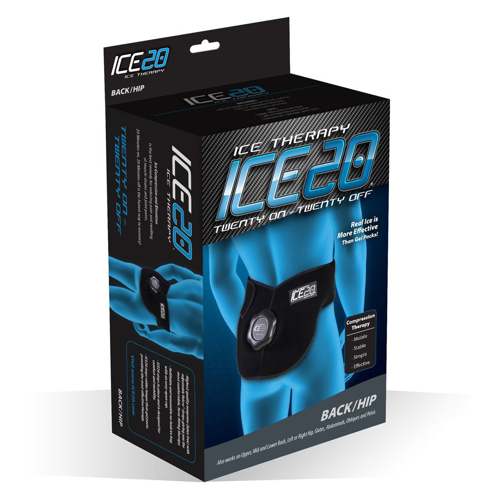 Ice20 Ice Therapy Back Hip Cold Compression Wrap Pain Relief w/ 11" Ice