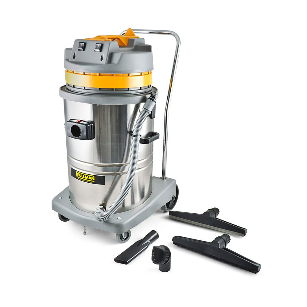 Pullman 60L 2000W Wet/Dry Commercial Stainless Steel Canister Vacuum
