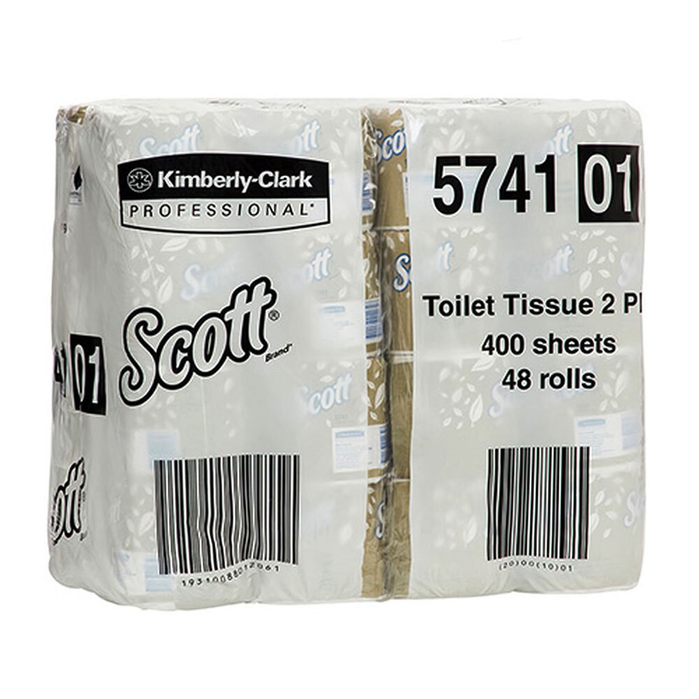 48PK Scott 10cm Toilet Roll Tissue Paper 2 Ply 400 Sheets Individually