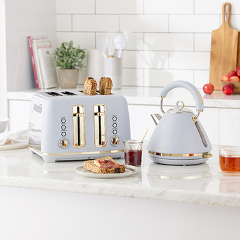 Morphy Richards Ascend 2000W Slice Toaster Ocean Grey/Gold Ex