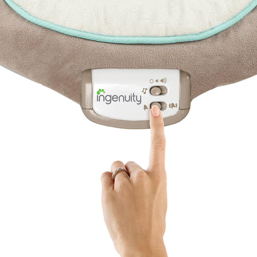 Ingenuity Sampson Vibrating Baby Bouncer w/ Removable Toy Bar/Music