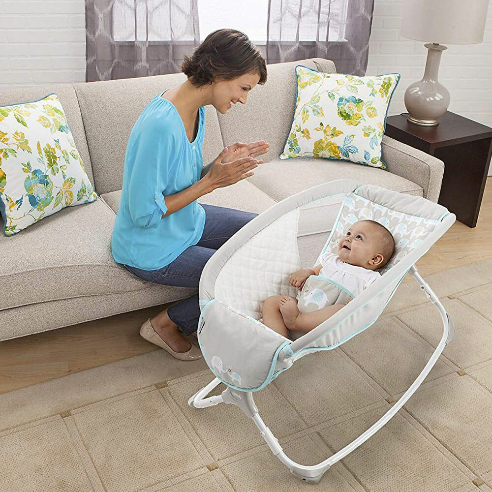 Ingenuity Rocking Soothe Baby/Newborn/Infant Cradle Cot/Bed/Sleeper