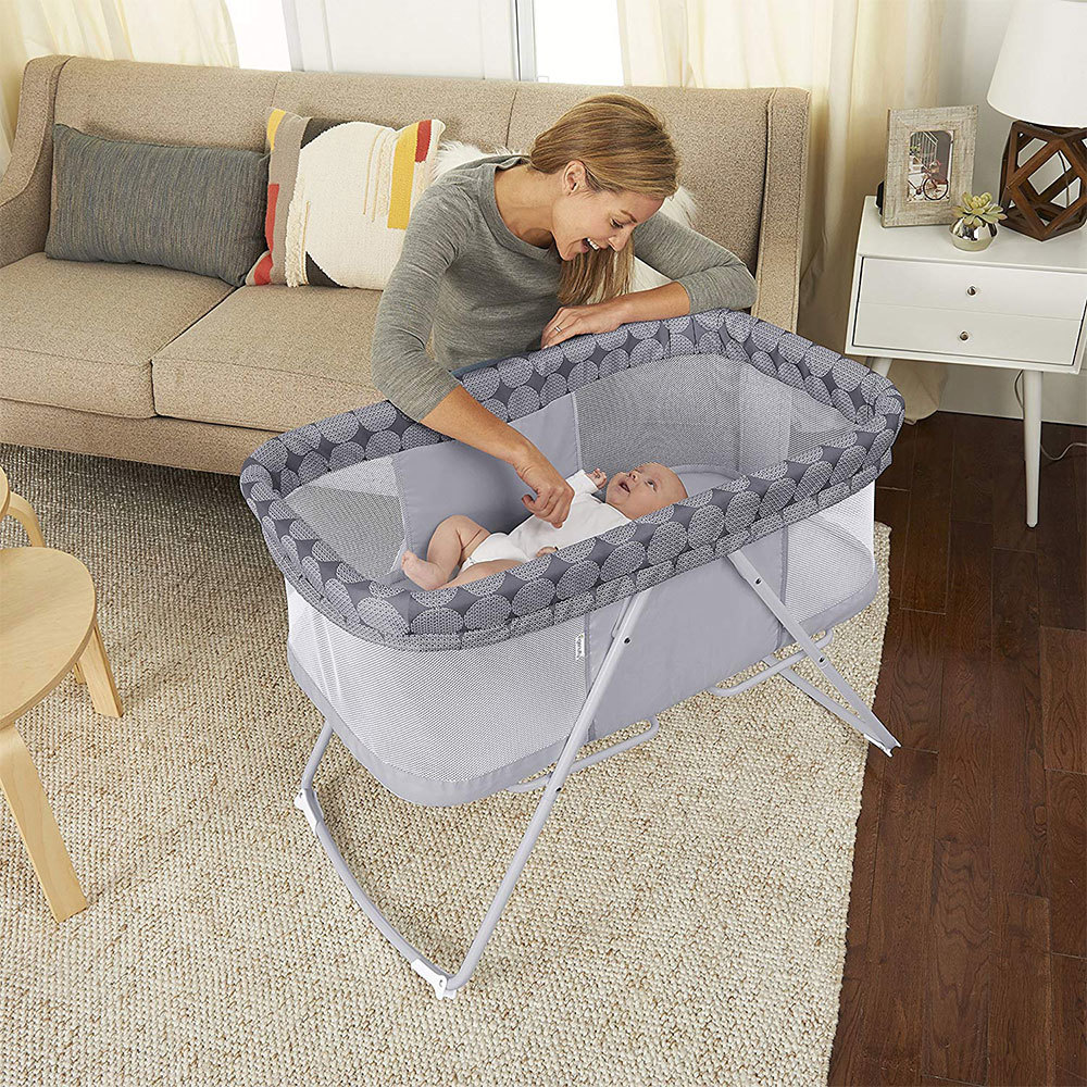 ingenuity foldaway rocking bassinet mattress size