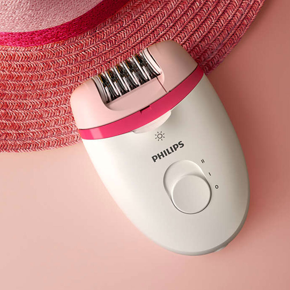 Philips Satinelle Essential Corded Compact Epilator w/ OptiLight for