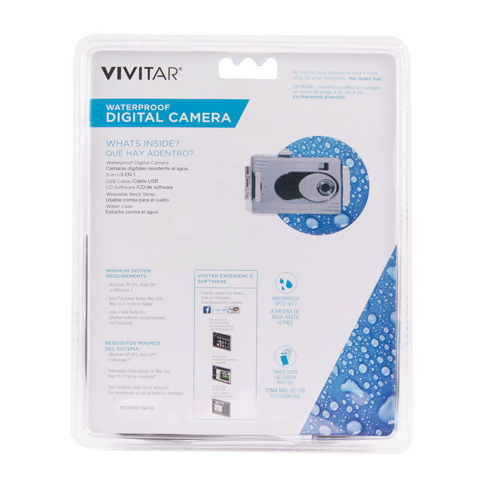 Vivitar Digital Camera Silver V26690 with Waterproof Case