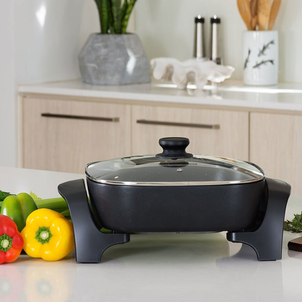 Westinghouse 12" NonStick Electric Skillet Fry Pan w/ Glass Lid