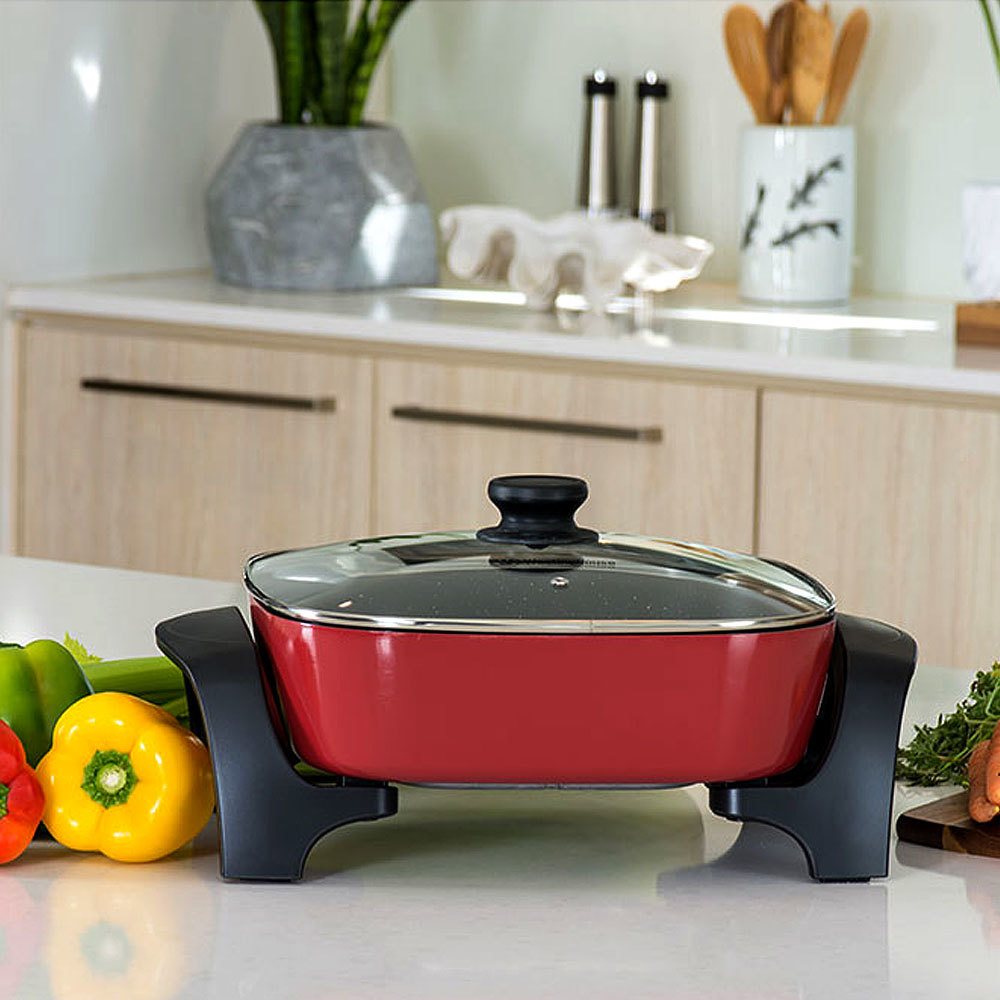 Westinghouse 12" NonStick Electric Skillet Frypan/Skillet w/ Glass Lid