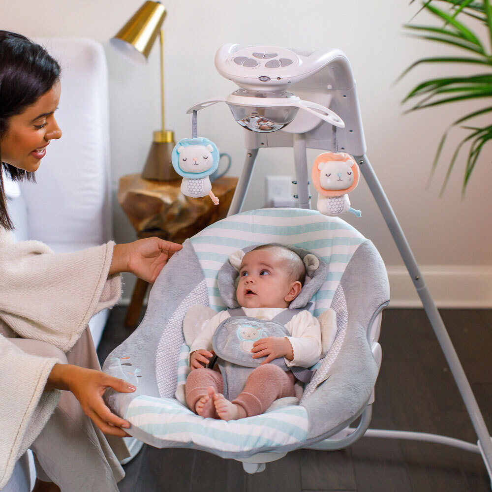Ingenuity InLighten Cradling Baby/Infant Swing/Rocker Chair 0m+ Landry