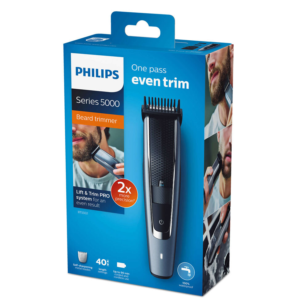 Philips Series 5000 Beard Trimmer Self Sharpening Metal Blades Online