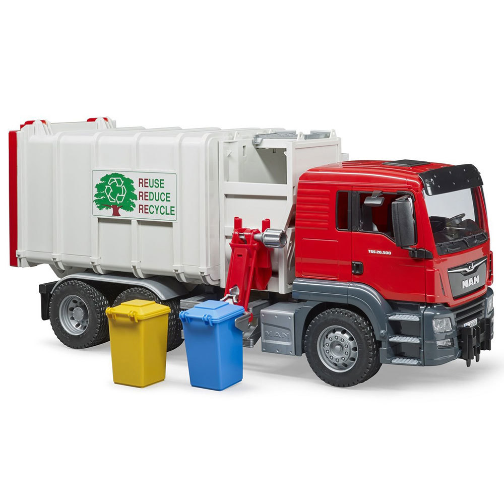 garbage truck toy with bins