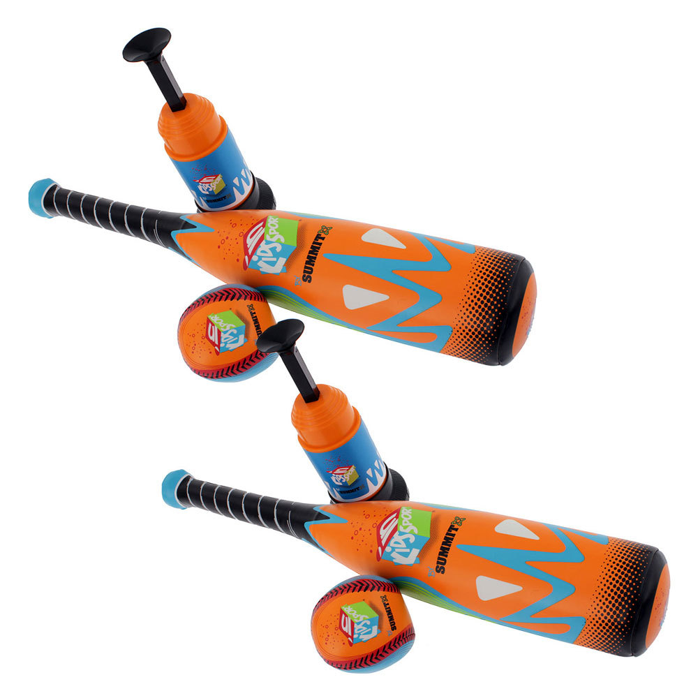 2x SUMMIT Kids/Child 3pc Soft /Safe Sport Set Baseball Bat/Launcher