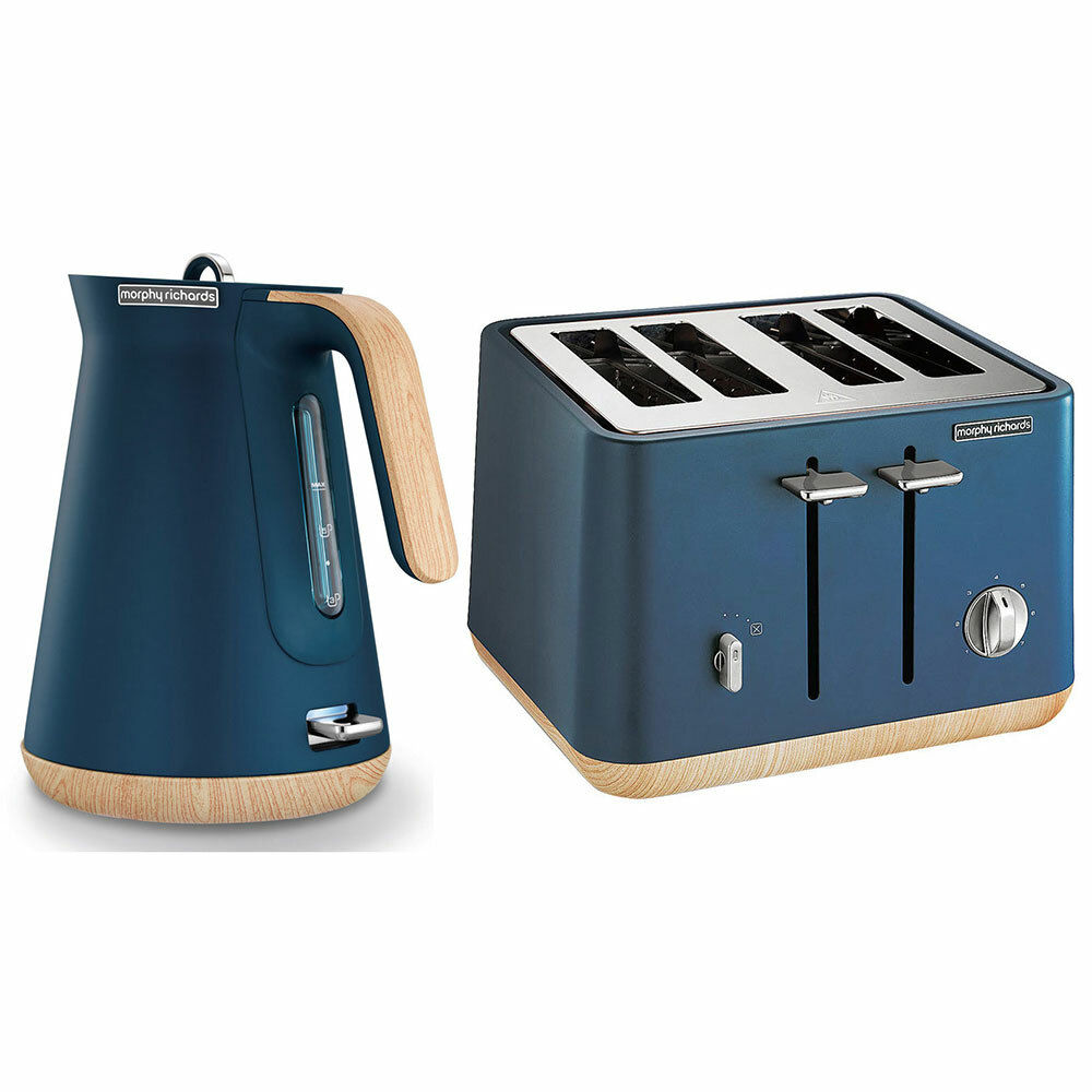 morphy richards yellow kettle and toaster set