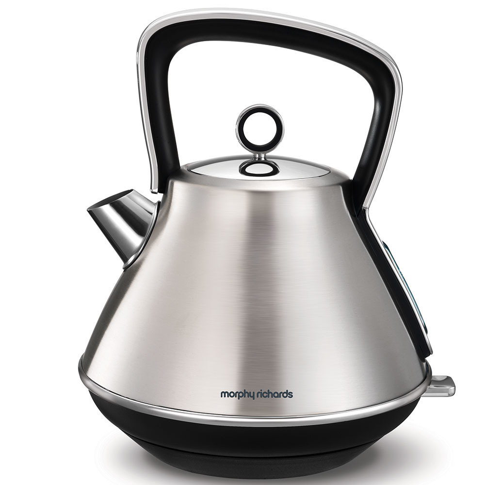 brushed stainless steel kettle
