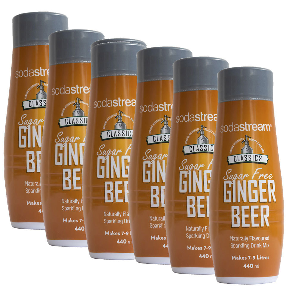6x SodaStream Classics Diet Mix Ginger Beer 440ml - Sugar Free - Online