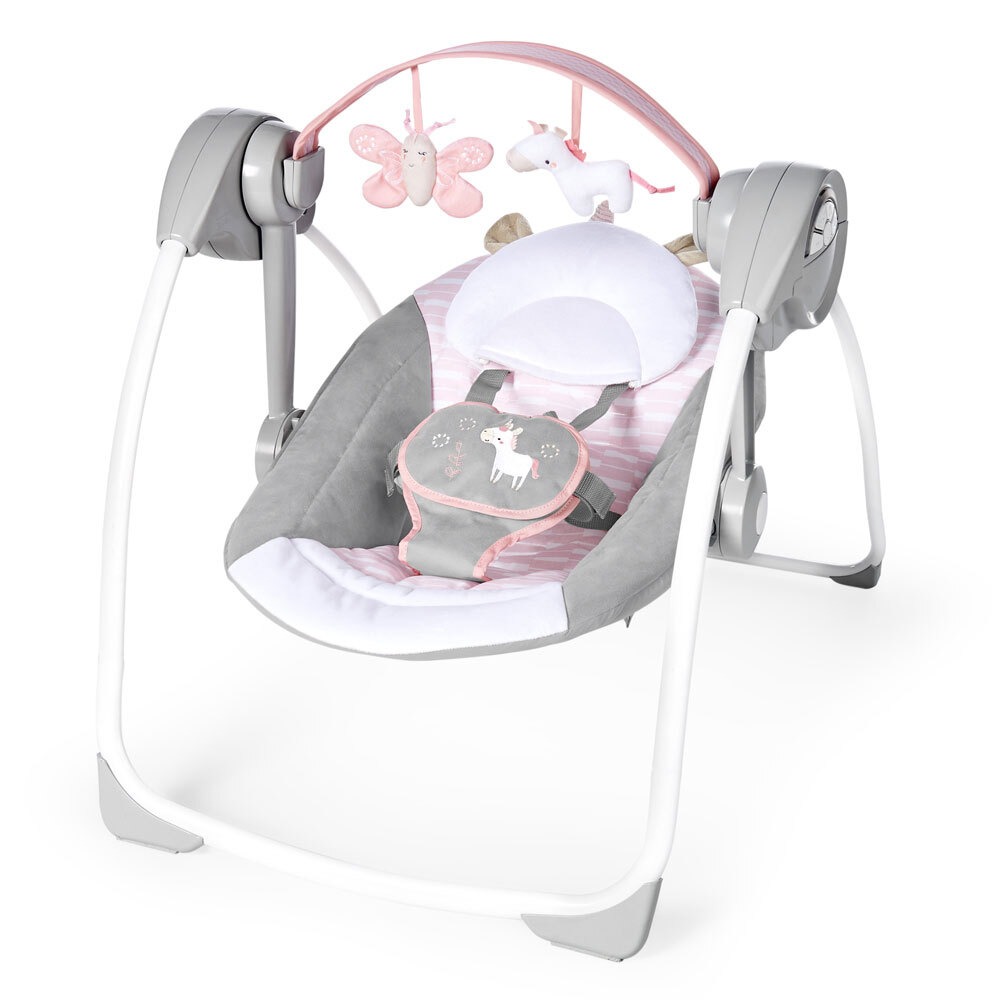 pink baby rocking chair