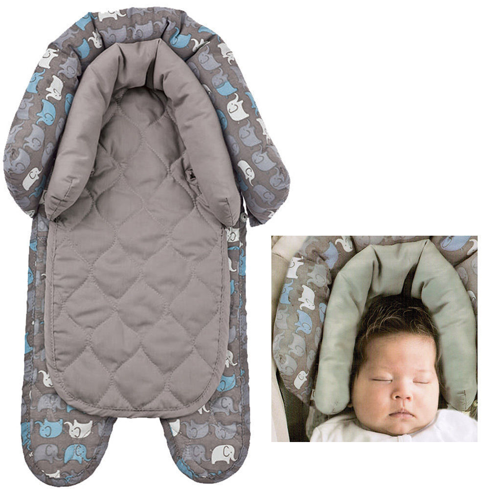 Grey Padding infant Baby Newborn Head/Neck Support for car seat/carrier