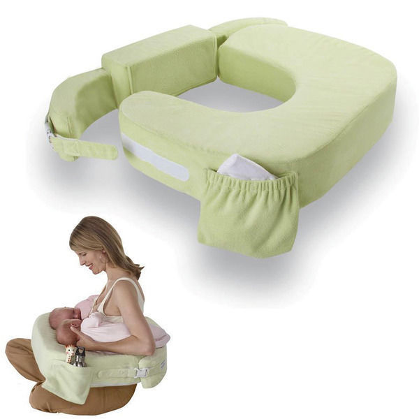 Twins Green My Brest Friend Breastfeeding Nursing Pillow for Newborn