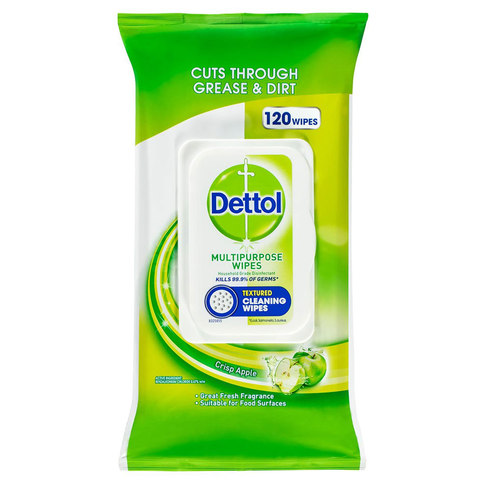 120pc Dettol Multipurpose Wipes Crisp Apple Online KG Electronic