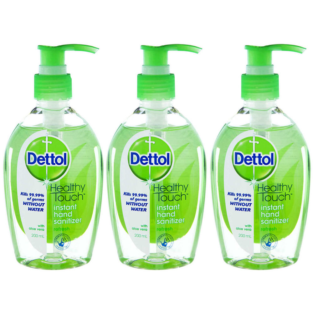 3pc Dettol 200ml Instant Hand Gel Sanitizer Refresh ...