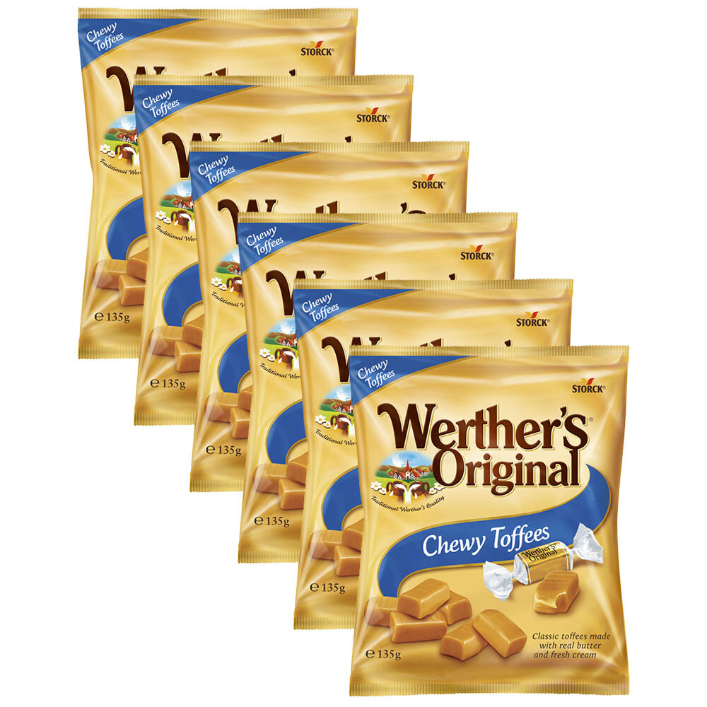 6x Werthers Original Chewy Toffees Candy Bag 135g - Online | KG Electronic