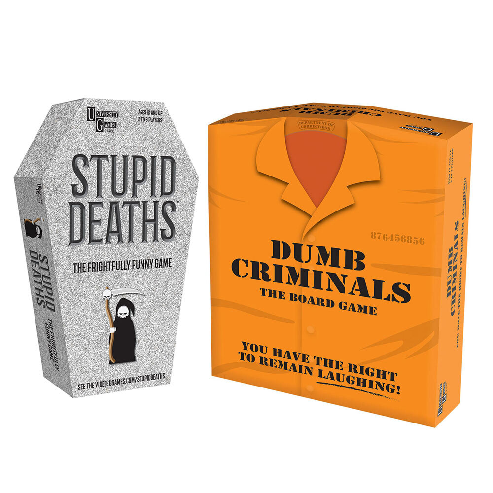 2pc U Games Stupid Deaths Card Game Tin/Dumb Criminals The Board Game -  Online | KG Electronic