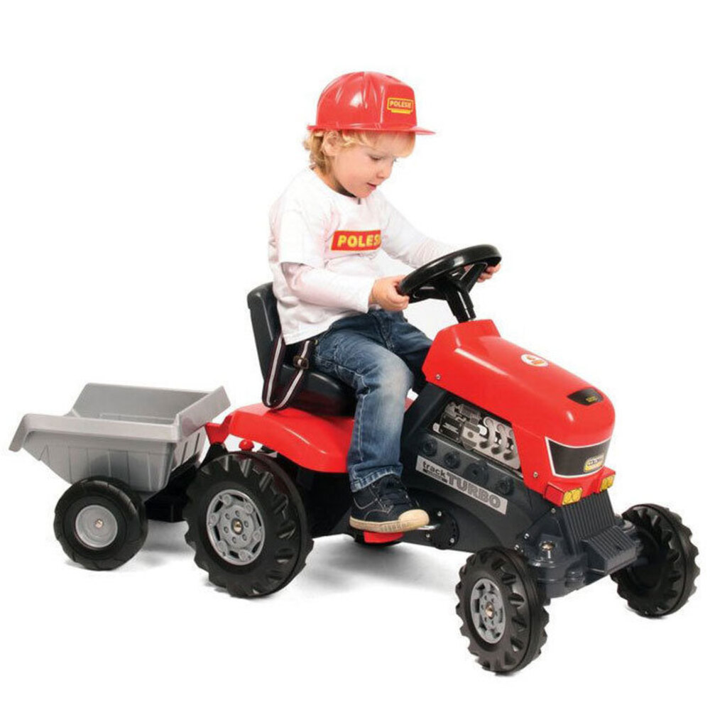 Wader Turbo Pedal Tractor Trailer Bike Ride On Kids Rider