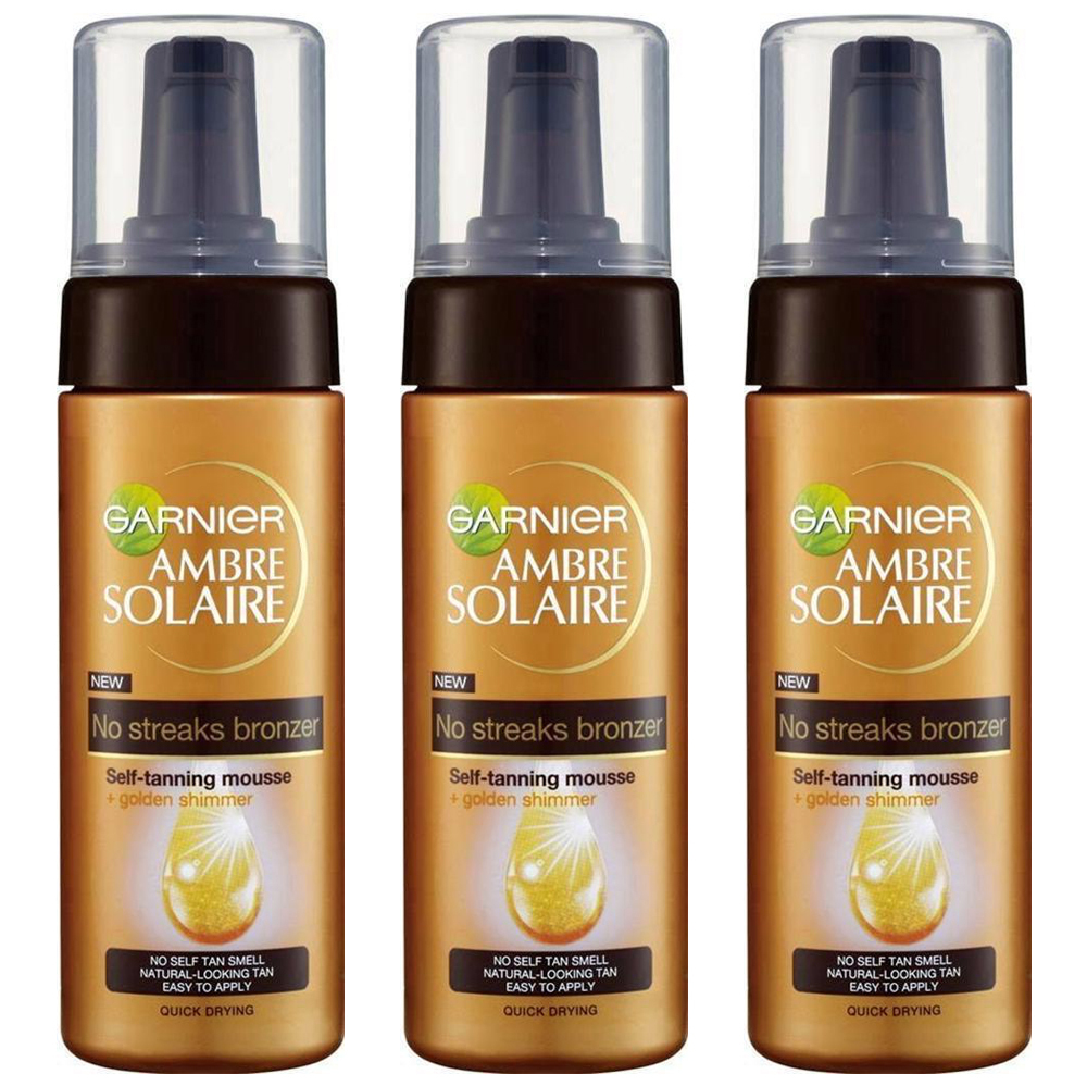 3x 150ml Garnier Ambre Solaire Self Tanning Fake Tan Mousse No Streaks Golden eBay