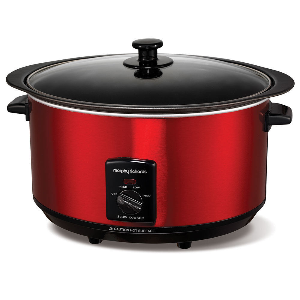Morphy Richards 461000 Sear and Stew Slow Cooker 6.5L/290W Red Searing