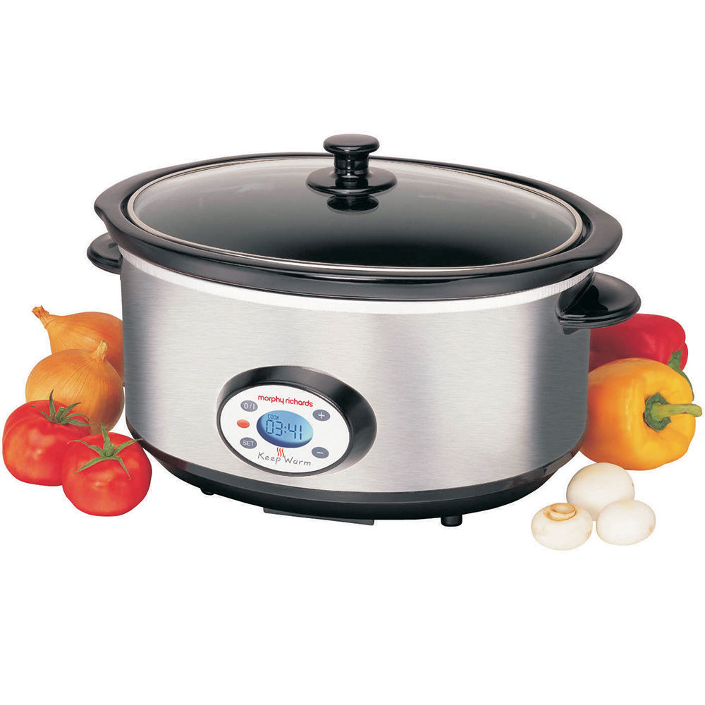 Morphy Richards 48730 6.5L Auto Electric Digital Stainless Steel Slow Cooker Pot eBay
