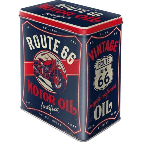 Nostalgic Art 20cm/3L Tin Box Metal Storage Route 66 Motor Oil Large -  Online