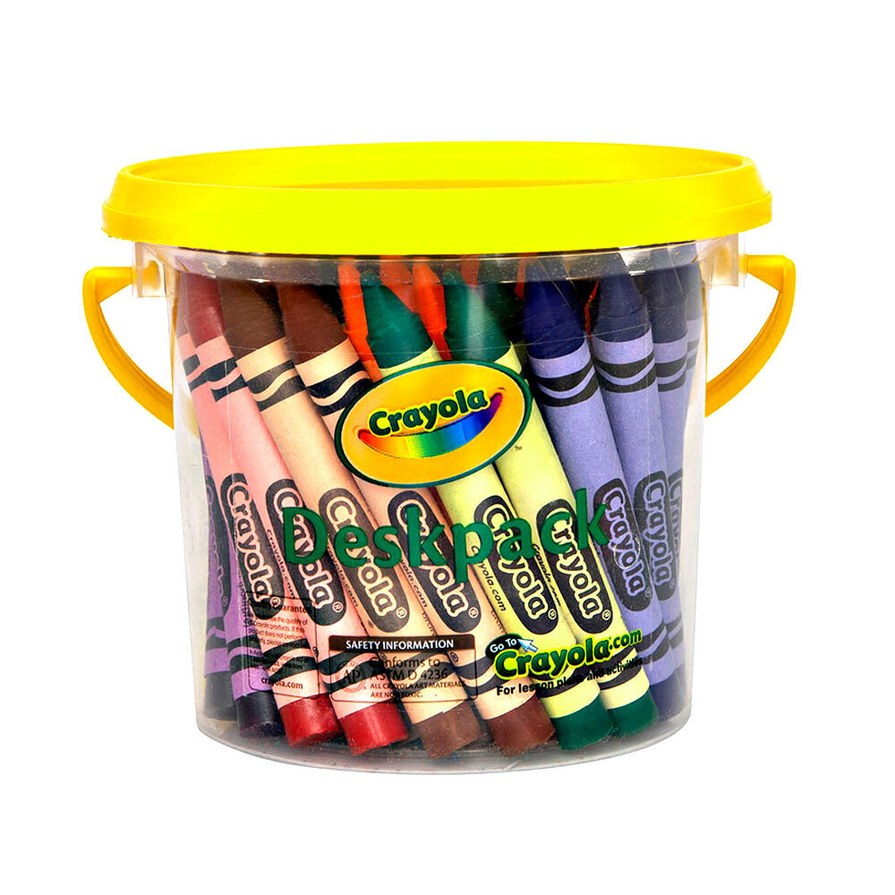 48pc Crayola NonToxic Large Crayons Deskpack w/ Storage Tub For Kids 3