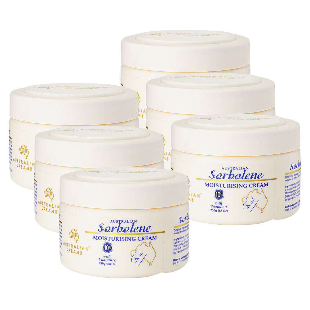 6PK Australian Creams 250g Moisturising Body Cream Sorbolene Online