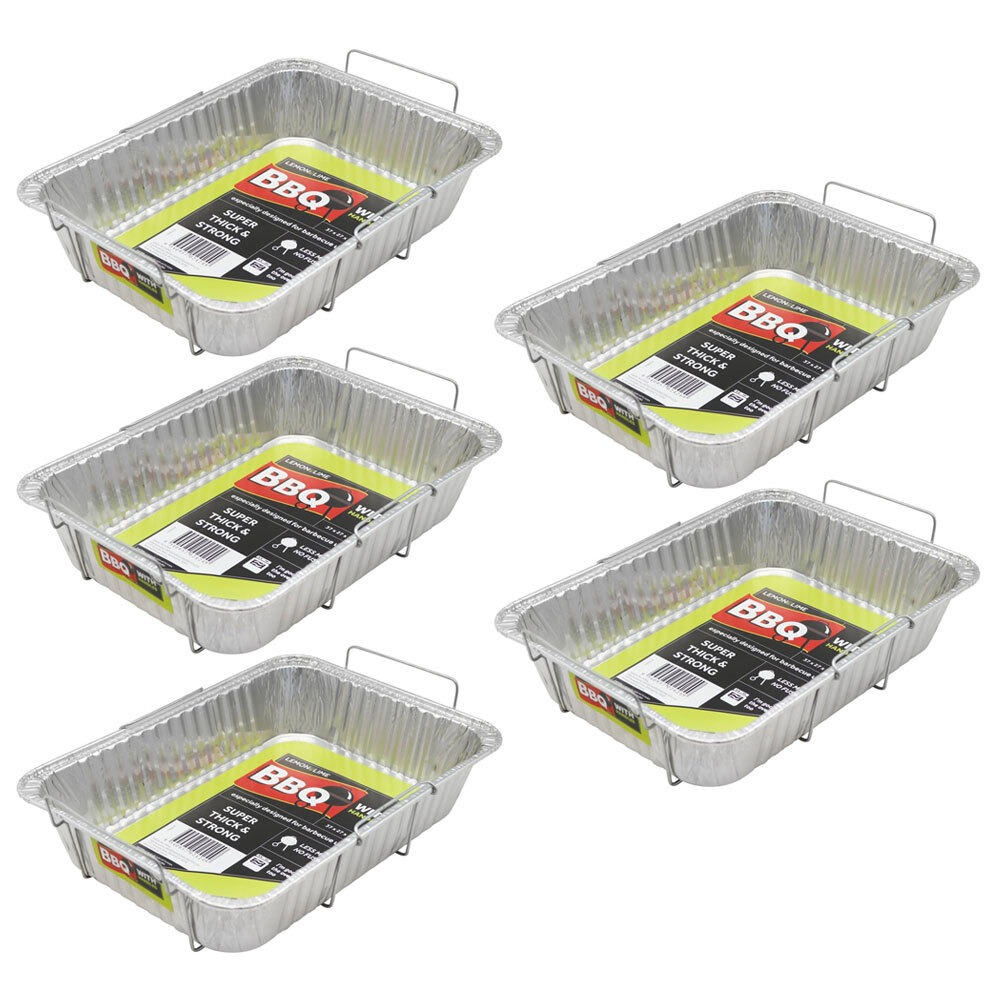 5PK Lemon and Lime Foil Tray w/ Wire Handles Online KG Electronic