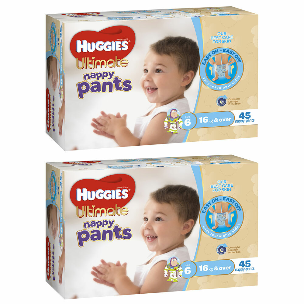 90pk Huggies Ultimate Nappy Diapers Pants Boys Infant Toddler