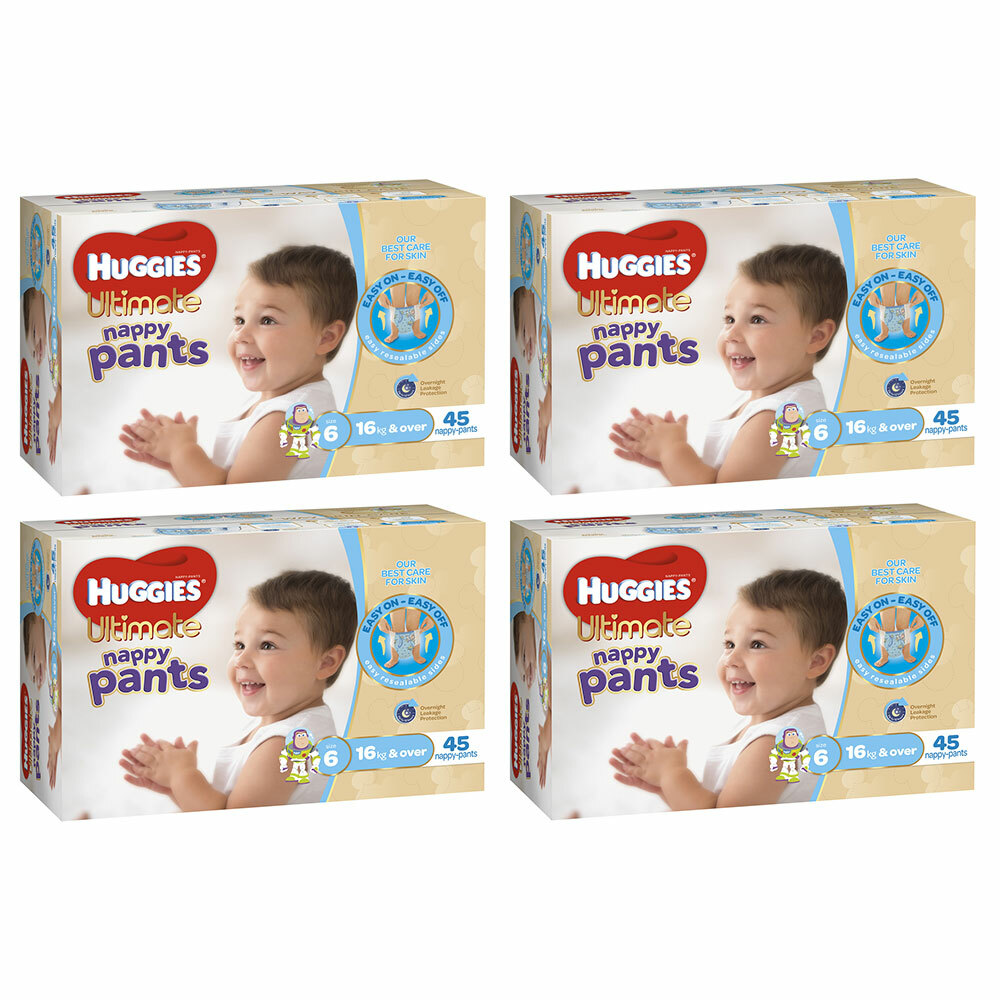 180pk Huggies Ultimate Nappy Diapers Pants Boys Infant Toddler
