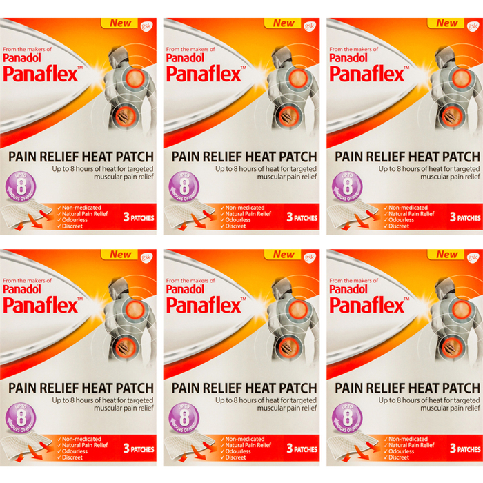 18 Panadol Panaflex Body Muscle/Ache/Pain Relief 8hr Heat Patch/Pack