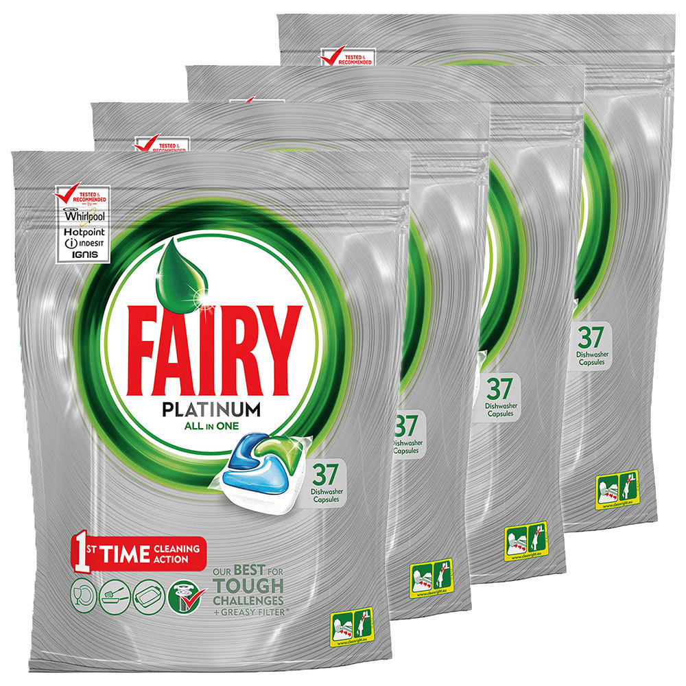 148 Tabs Fairy Platinum All in One Dishwashing Tablets/Caps f