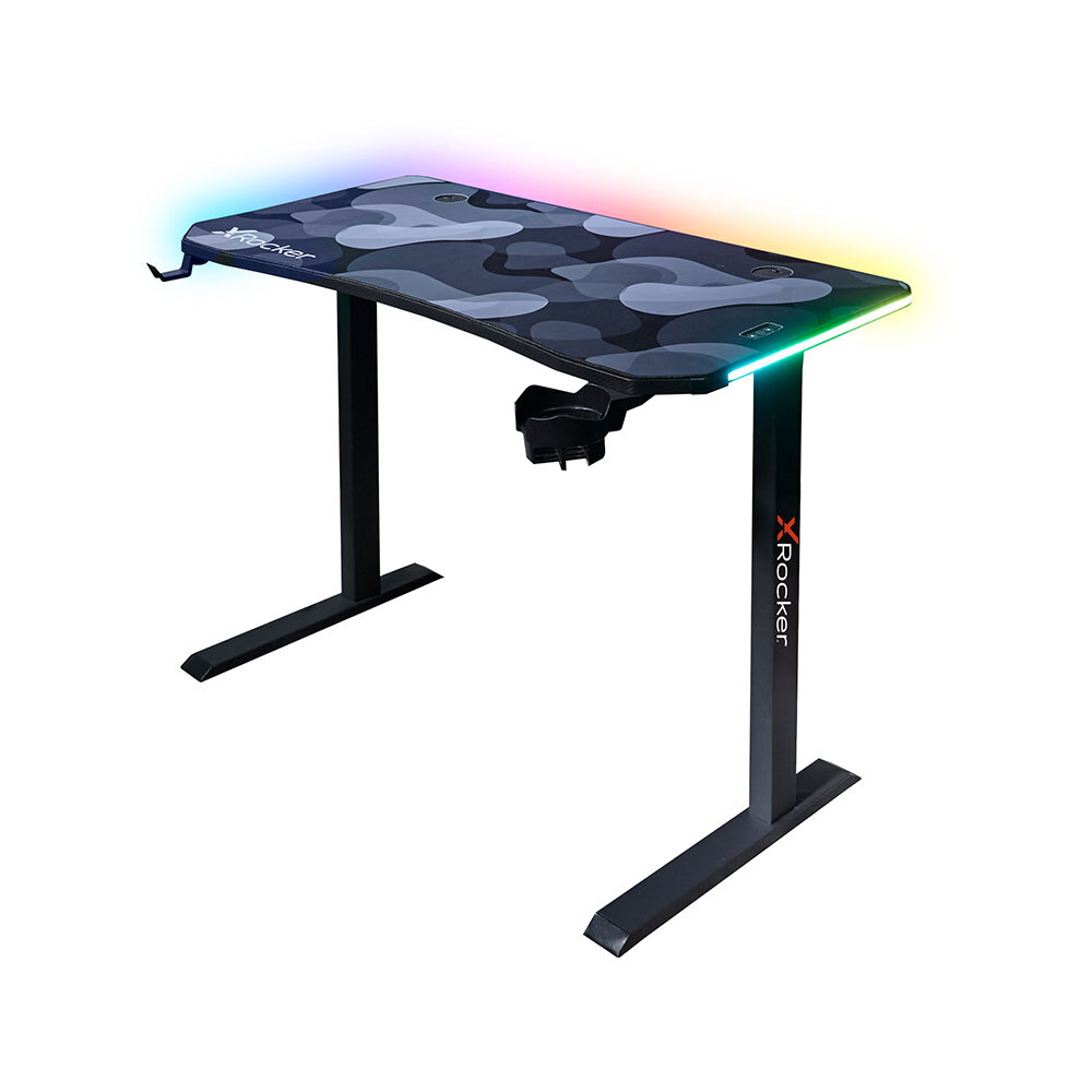 X Rocker Led Spectrum Desk X Rocker Cobra RGB 110cm Gaming Desk with App Controlled LED Lighting ...