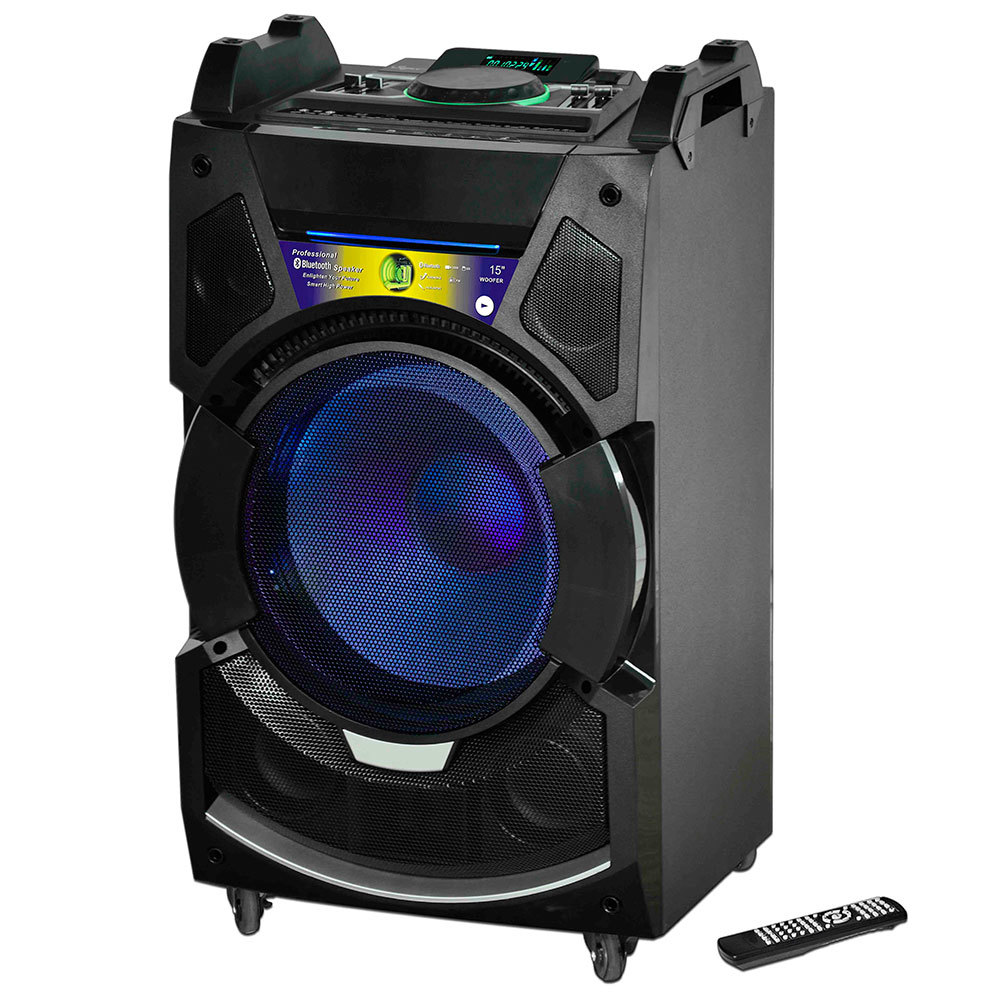 Lenoxx Bluetooth 300W Speaker System w/ USB/SD FM/Karaoke Remote/Wheels/Lights 9324008019613 eBay
