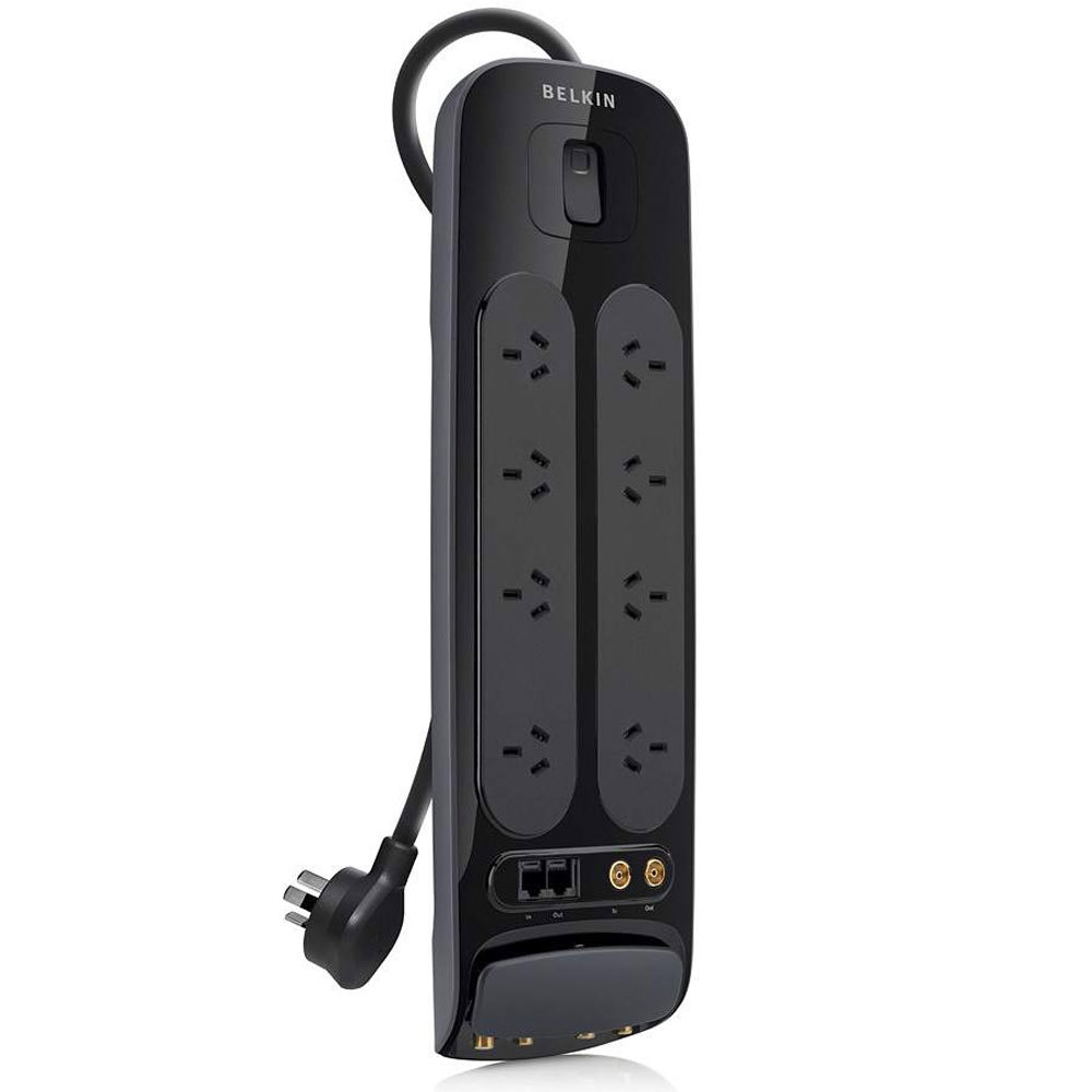 Belkin 8Way Surge Protector w/ Tel/AV/FType/3M Cord Online KG