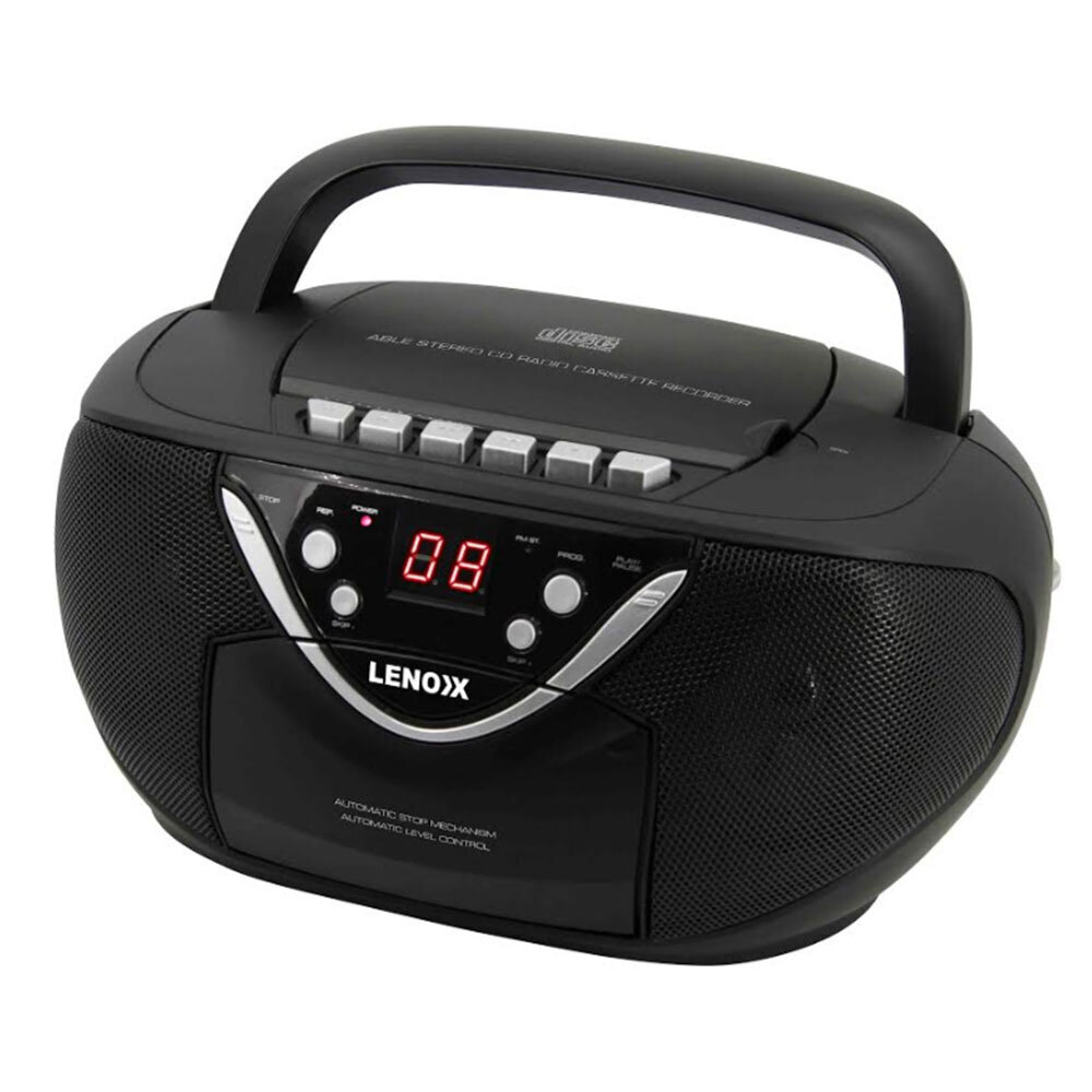 Lenoxx Cd815 Black Portable Boombox CdR/CdRw/Cassete