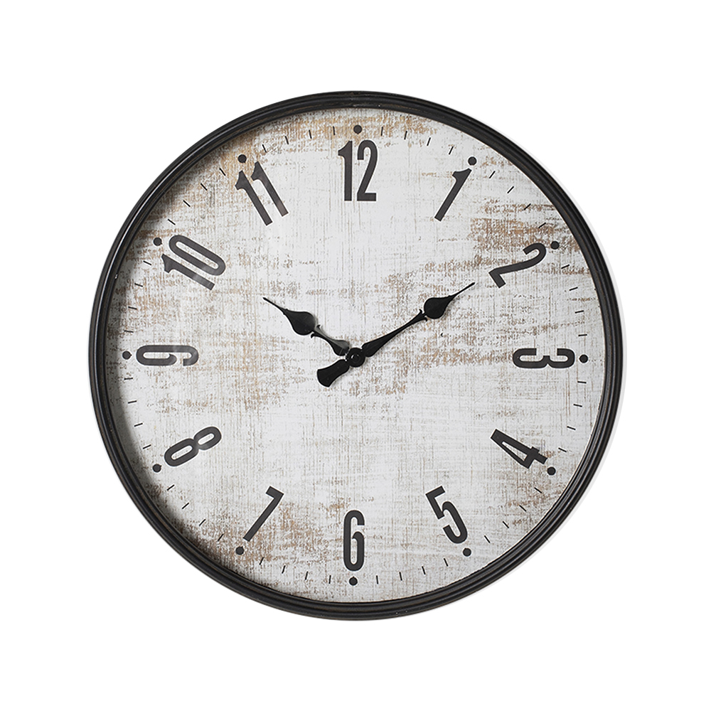 DWBH Homewares Glass Front Round Metal Wall Clock 40cm - Online | KG  Electronic