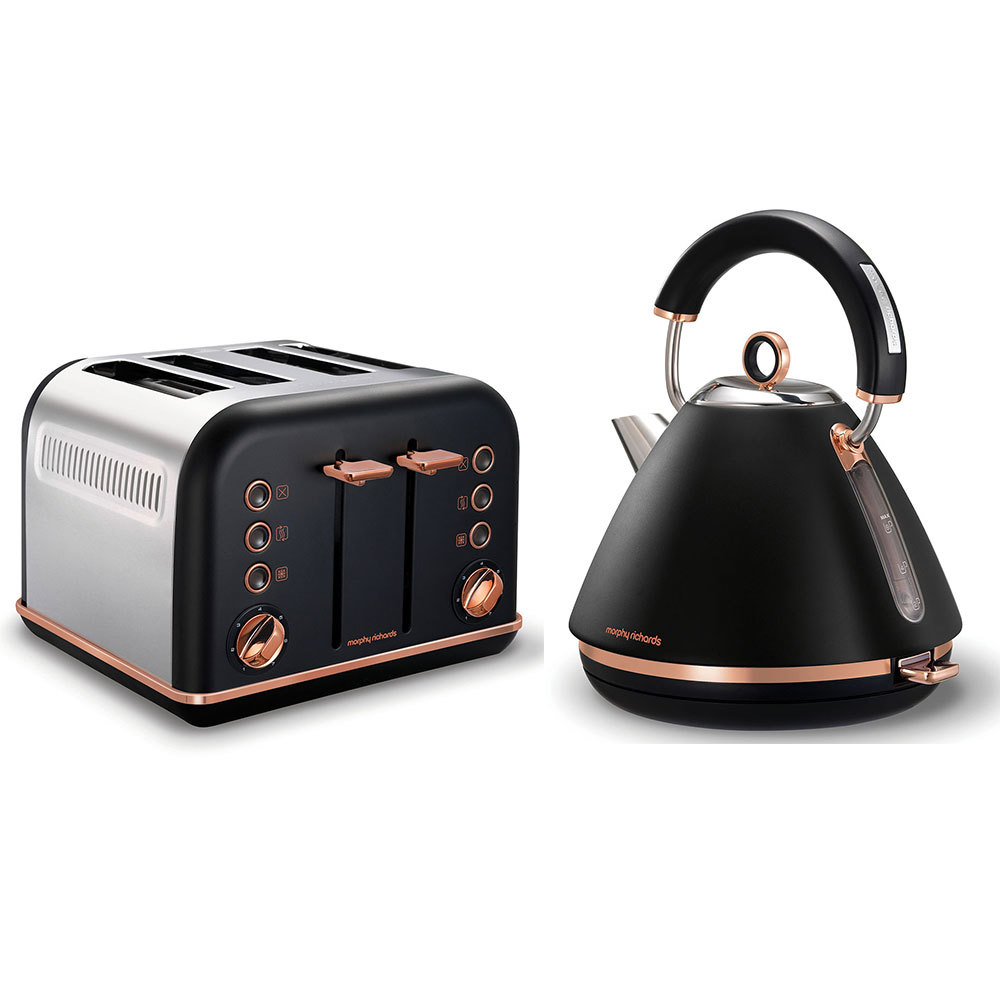 morphy richards kettle rose gold black