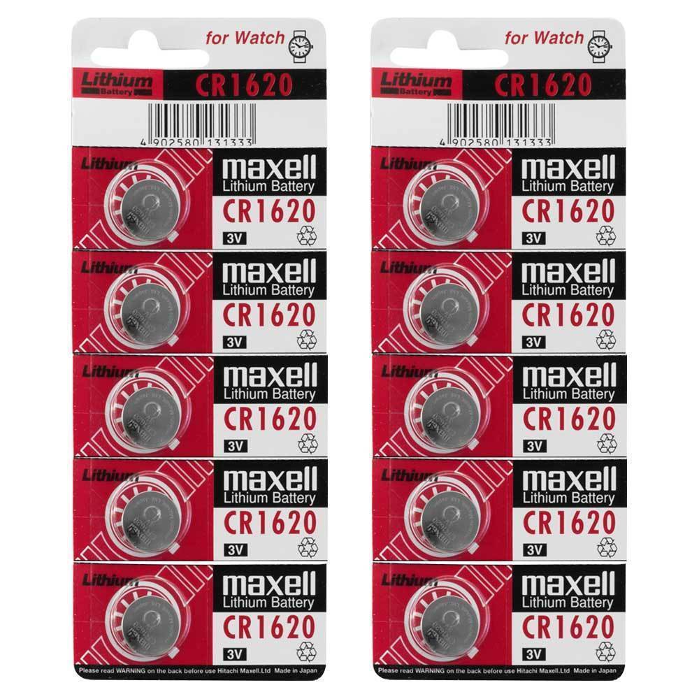 10pk New Maxell CR1620 3V 80mah Lithium Battery Online KG Electronic