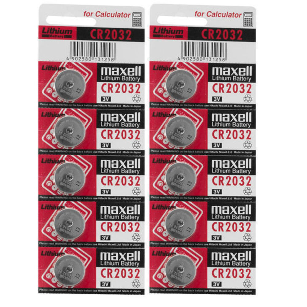 10PK CR2032 3V 220mAh Lithium Battery Button Cell - Online | KG Electronic