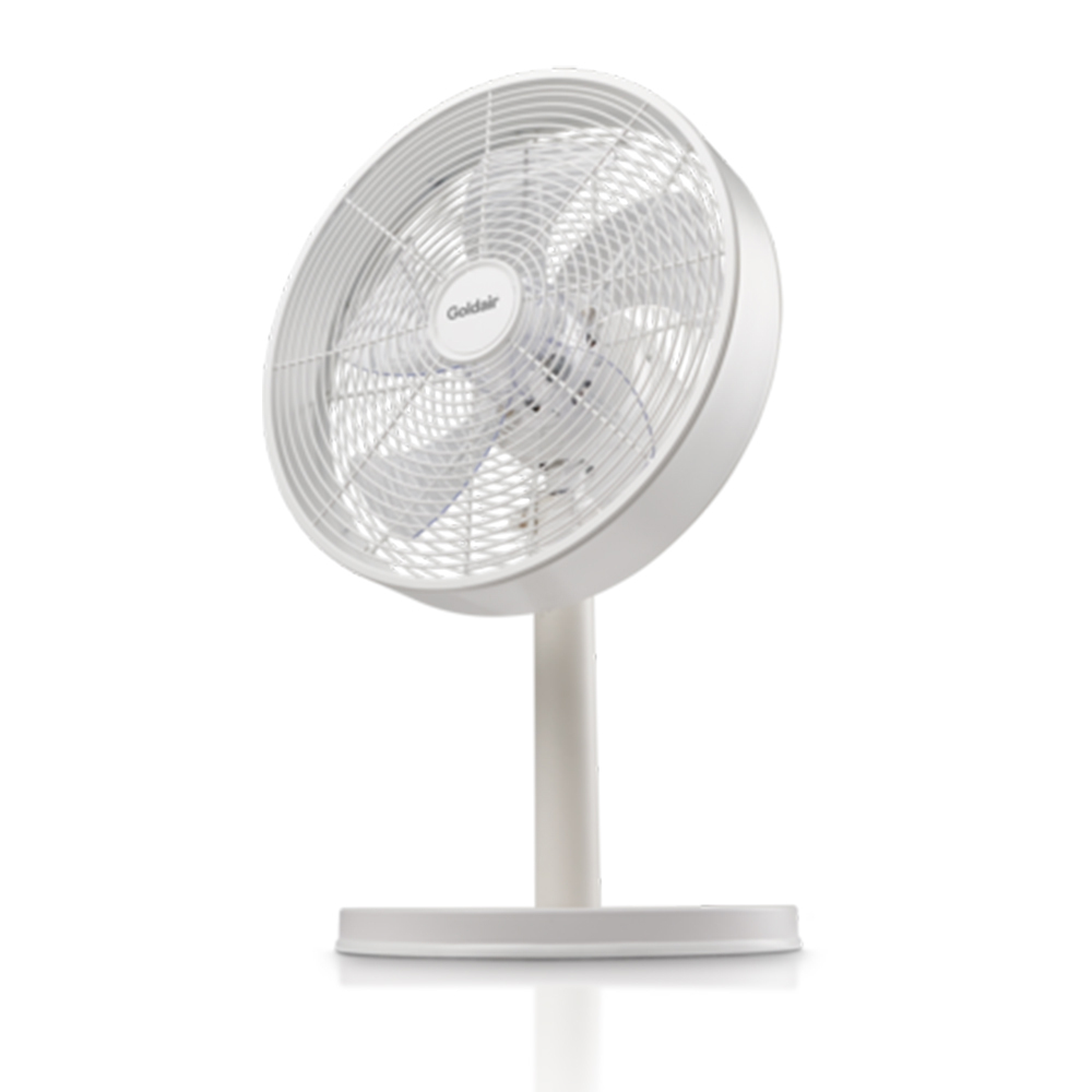 Goldair 3Speed Oscillating 30cm Drum Desk Fan Matt White Online